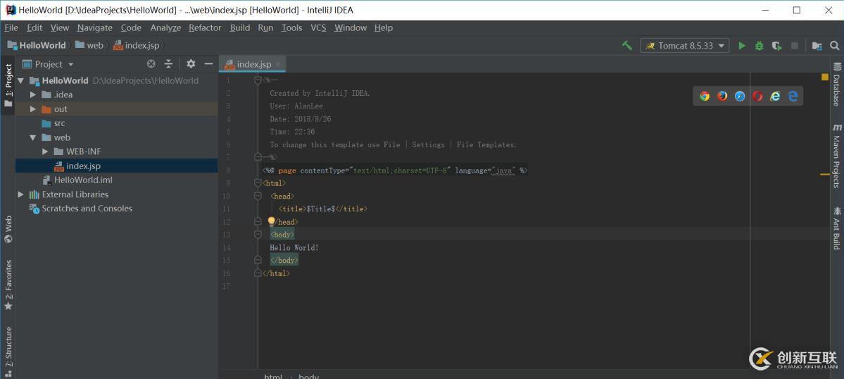 怎么使用IDEA創建Java Web項目并部署訪問