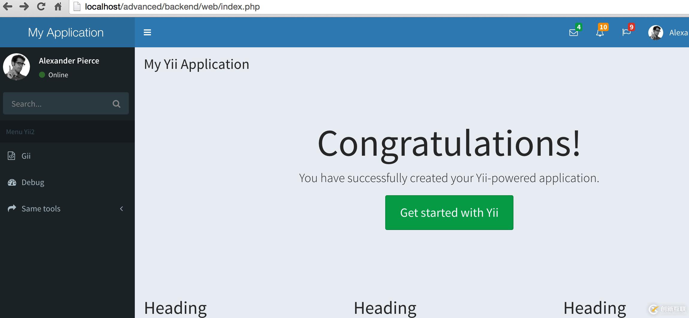 Yii2搭建后臺(tái)并實(shí)現(xiàn)rbac權(quán)限控制的示例分析