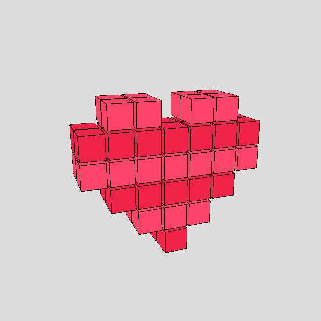 p5.js臨摹旋轉愛心