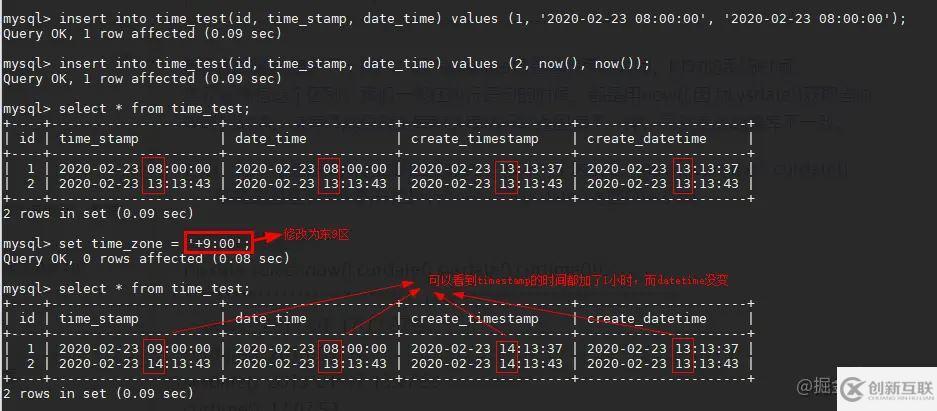 mysql的timestamp存在的時區問題怎么解決