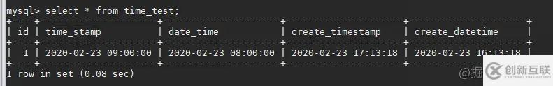 mysql的timestamp存在的時區問題怎么解決