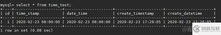 mysql的timestamp存在的時區問題怎么解決