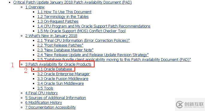 Oracle CPU補丁包查找下載的方法