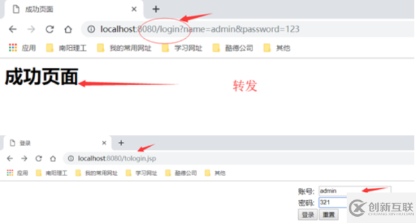 Java中轉發與重定向的區別