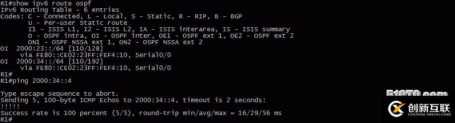 61、IPv6配置實(shí)驗(yàn)之OSPF